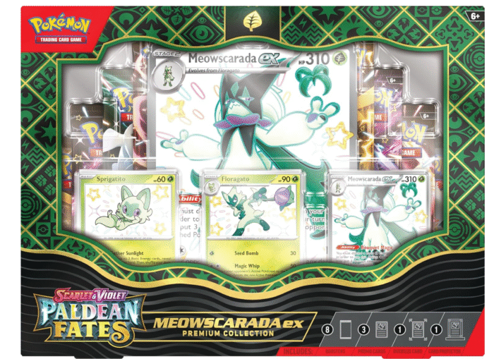 POKEMON TCG: Scarlet and Violet: PALDEAN Fates: POKEMON EX Premium Collection - Shiny Sprigatito