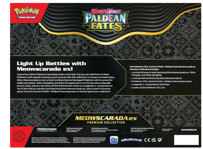 POKEMON TCG: Scarlet and Violet: PALDEAN Fates: POKEMON EX Premium Collection - Shiny Sprigatito